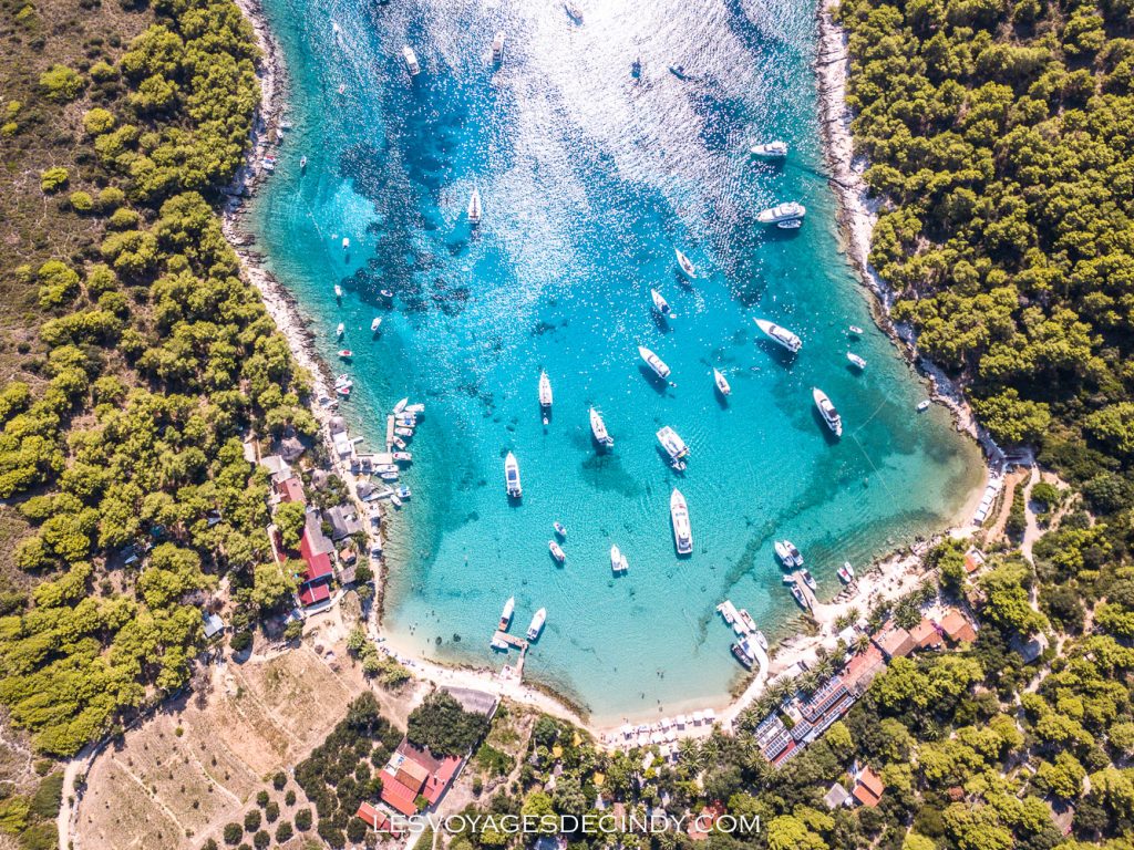 Croatie - Hvar : plage de Palmizana